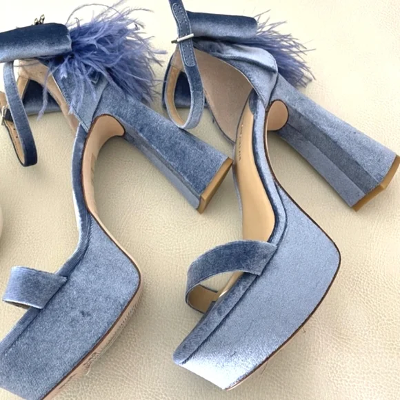 Antonio Melani Janie Velvet Platform Dress Sandals - Picture 7 of 7